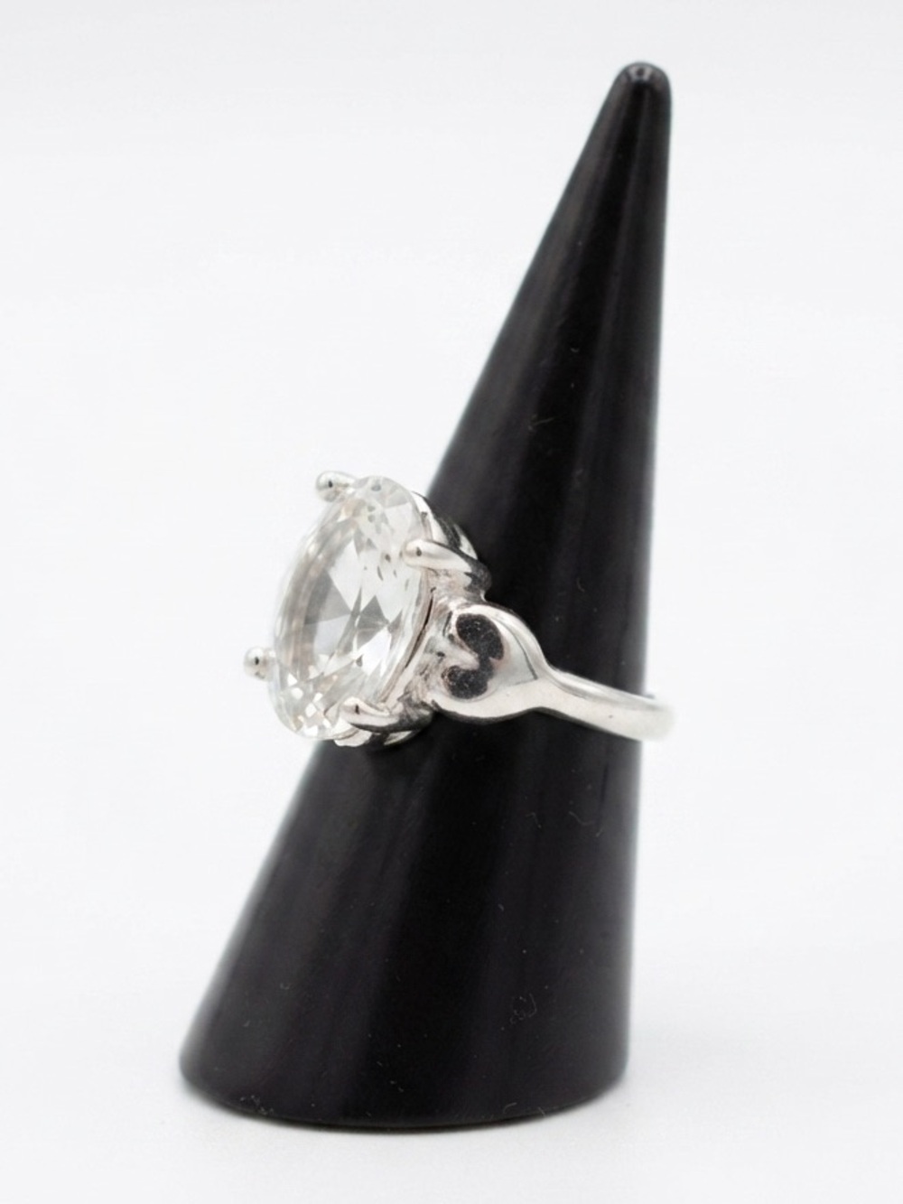 New Silver Maximalist 3.3ct White Sapphire Lux Statement Cocktail Ring - Picture 7 of 11